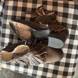 Freebird by Steven Tan Fringe Ankle Booties